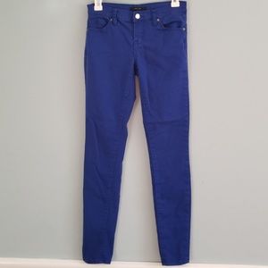 Womens Forever 21 Bright Blue Skinny Jeans-size 24